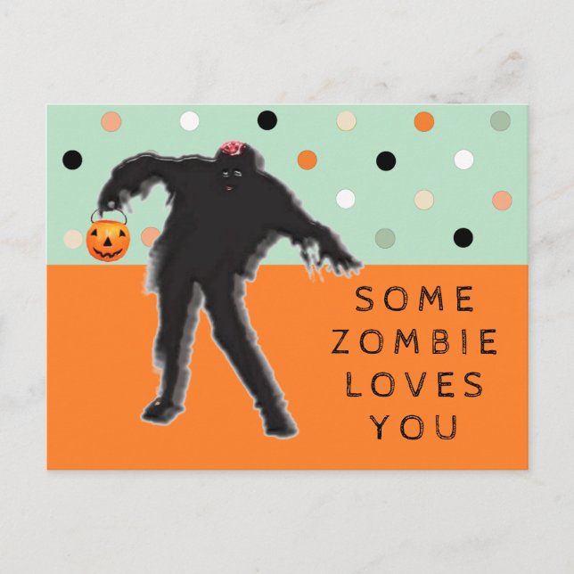 Carte Postale Zombie Drôle (Devant)