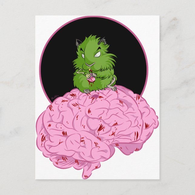 Carte Postale Zombie Hamster (Devant)