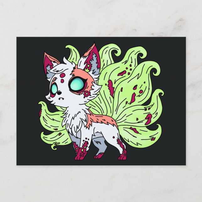 Carte Postale Zombie Kitsune (Devant)