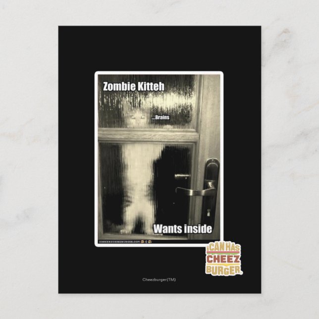 Carte Postale Zombie Kitteh (Devant)