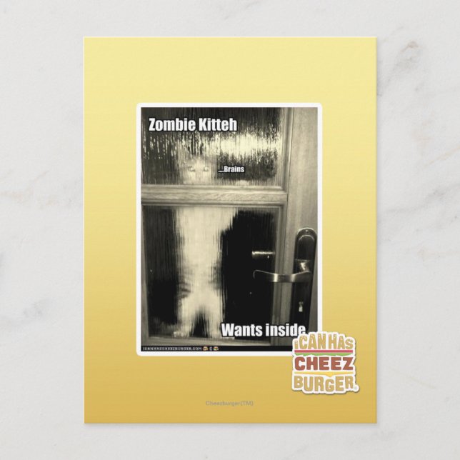 Carte Postale Zombie Kitteh (Devant)