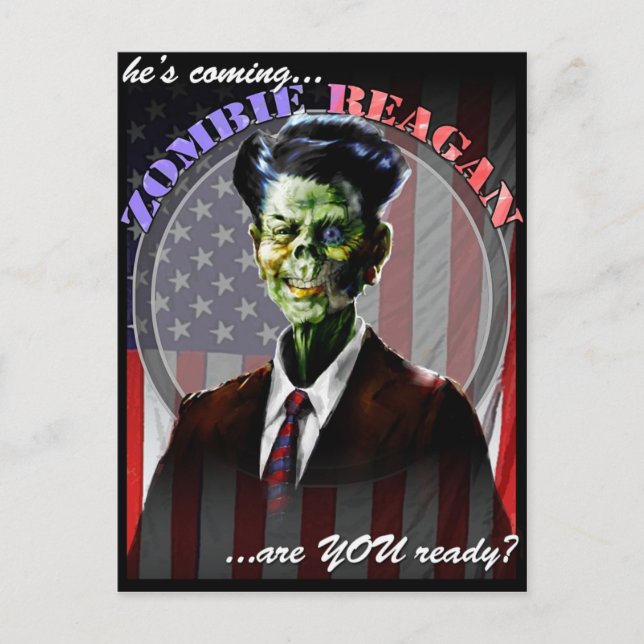 Carte postale Zombie Reagan (Devant)