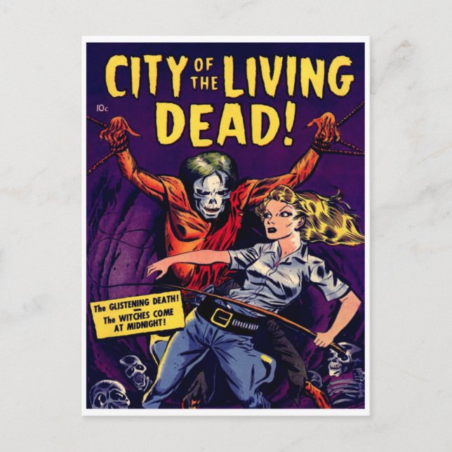Carte Postale Zombie - Vintage Horror Comic (Devant)
