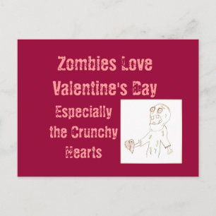 Carte postale Zombie Zombies pour la Saint-Valenti