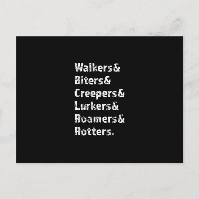Carte Postale Zombies (Devant)