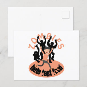 Carte Postale Zombies Hait Fast Food