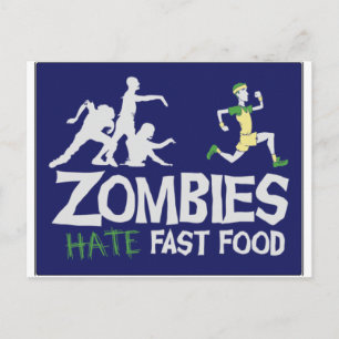 Carte Postale Zombies HATE Fast Food