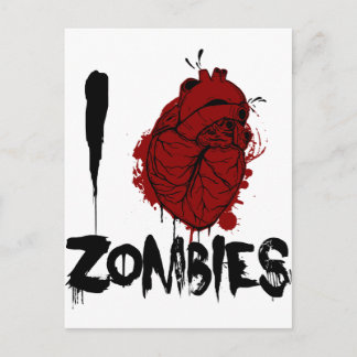 Carte Postale zombis sanglants du coeur i