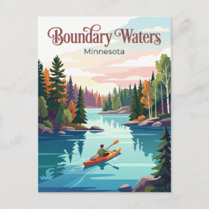 Carte Postale Zone de canotage sauvage de Boundary Waters aux Ét