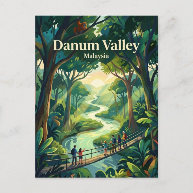 Carte Postale Zone de conservation de la vallée de Danum Malaisi (Devant)