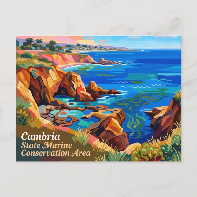 Carte Postale Zone de conservation marine de l'État de Cambria C (Devant)