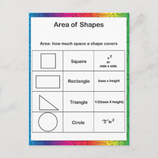 Carte Postale Zone de formes arc-en-ciel