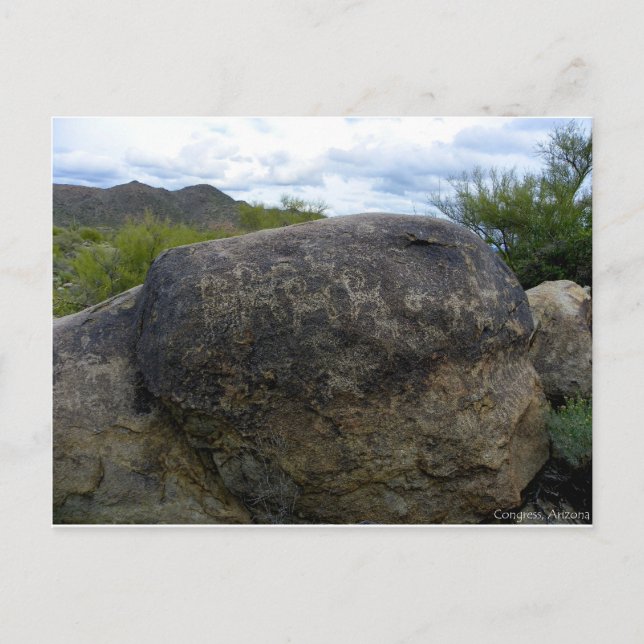 Carte Postale Zone de pétroglyphe (Devant)