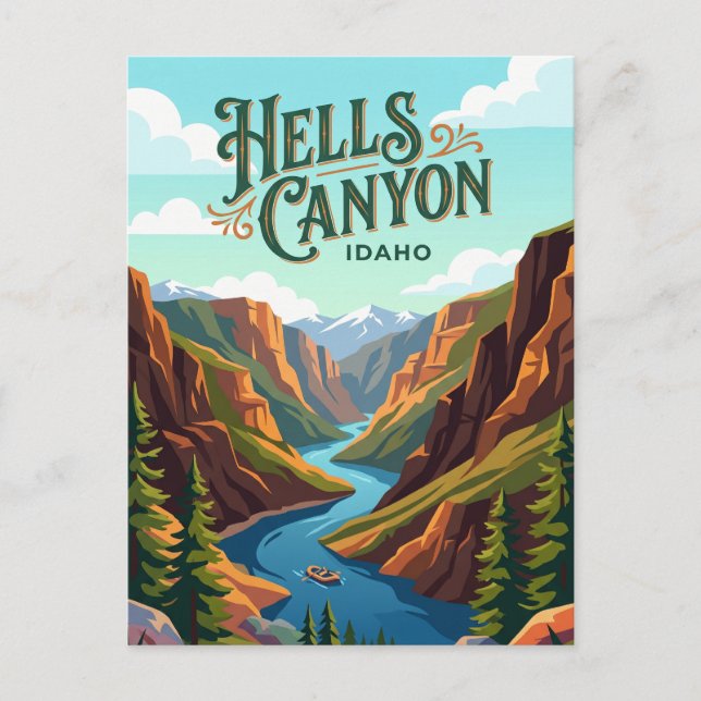 Carte Postale Zone de récréation nationale de Hells Canyon USA (Devant)