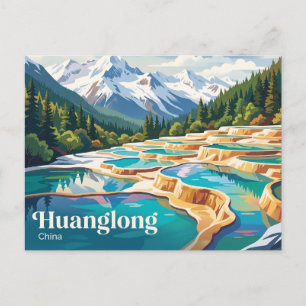 Carte Postale Zone d'intérêt paysager et historique de Huanglong