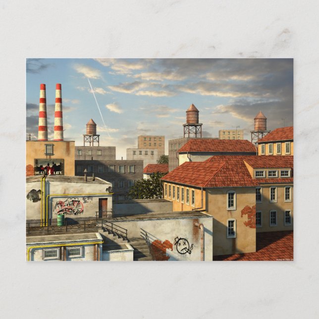 Carte Postale Zone industrielle - Jour (Devant)