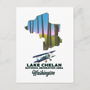 Carte Postale Zone nationale de loisirs du lac Chelan, Washingto