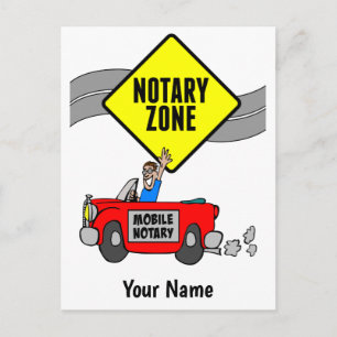 Carte Postale Zone Notaire Mobile Red Sports Car Nom Customisé