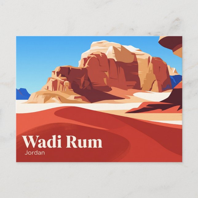 Carte Postale Zone protégée de Wadi Rum Jordanie (Devant)