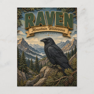 Carte Postale Zone sauvage de Raven Mountain POPCUT