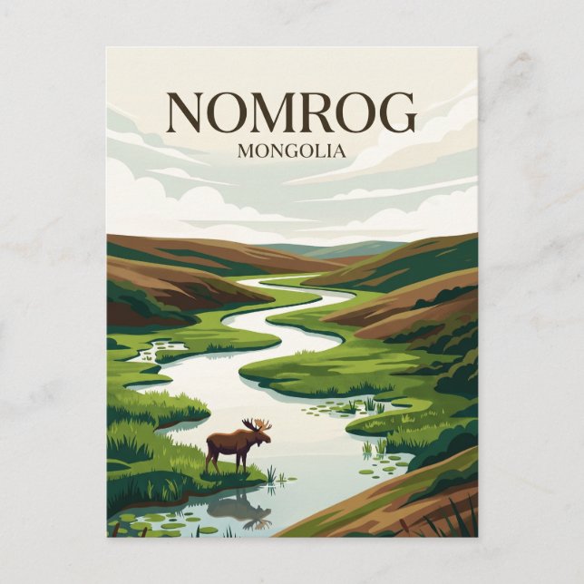 Carte Postale Zone strictement protégée de Nomrog Mongolie (Devant)
