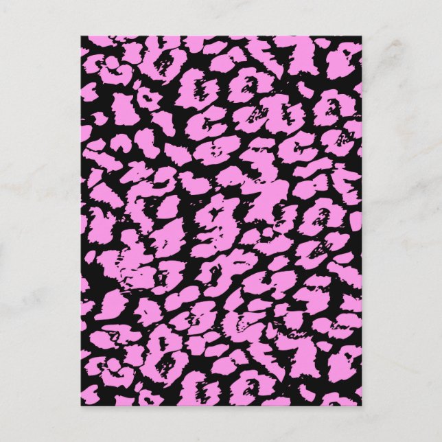 Carte Postale Zones animales roses (Devant)