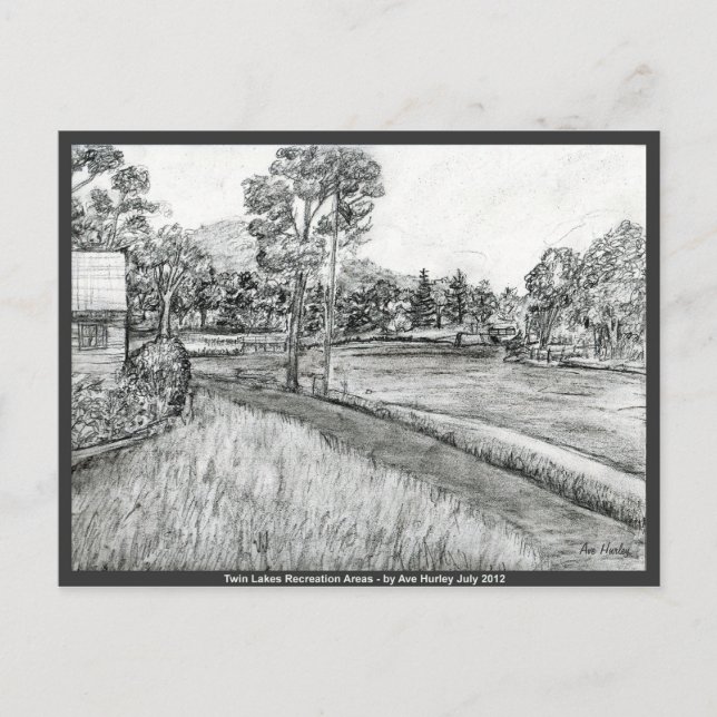 Carte Postale Zones de loisirs des lacs jumeaux ~ NoWest Pennsyl (Devant)