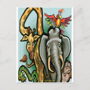 Carte Postale Zoo Animaux