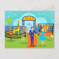 Carte postale Zoo vintage