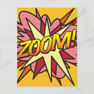Carte Postale ZOOM Amusement Rétro Bande Dessinée Pop Art