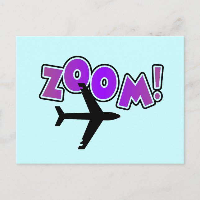 Carte Postale Zoom T-shirts et cadeaux d'avion (Devant)