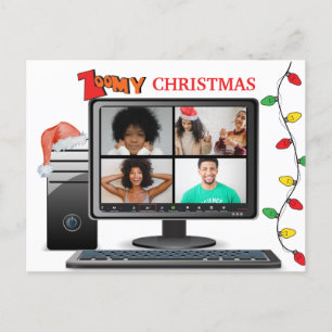Carte Postale Zoomy Christmas Call Video Satire Conference
