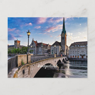 Carte Postale Zurich, Suisse