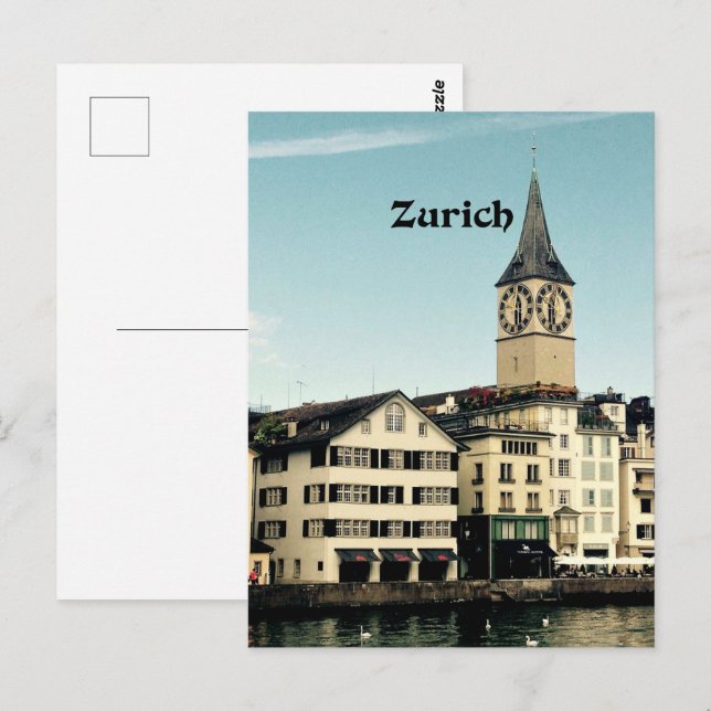 Carte Postale Zurich, Suisse (Devant / Derrière)