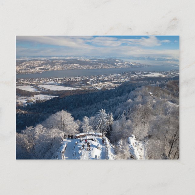 Carte Postale Zurich Suisse Hiver (Devant)