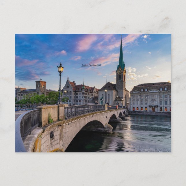 Carte Postale Zurich, Suisse photo pittoresque, (Devant)