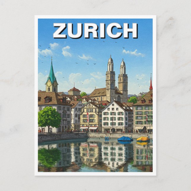 Carte Postale Zurich Suisse Travel (Devant)
