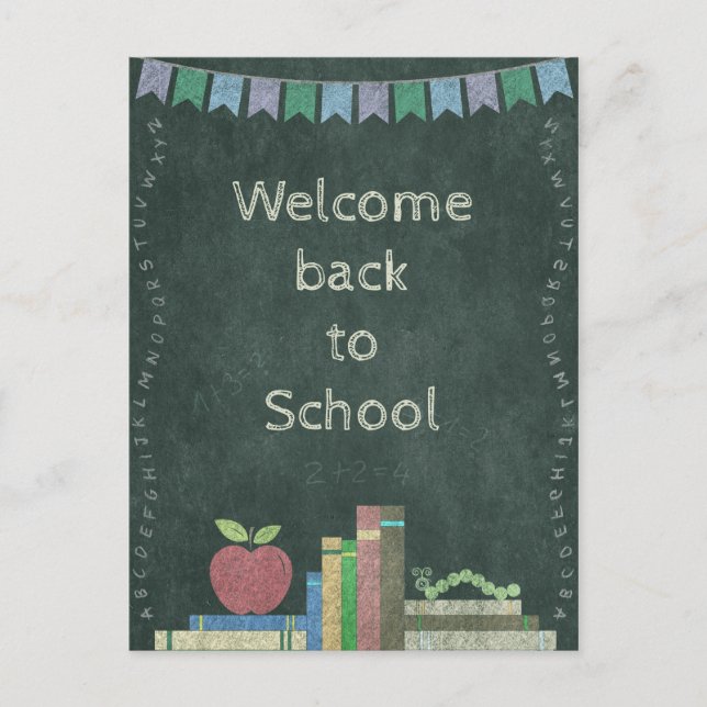 Carte Postale Zurück zur Schule | Willkommen zurück zur Schule (Devant)