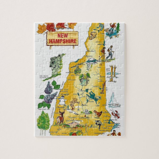 Carte Postcard New Hampshire Jigsaw Puzzle (Vertical)