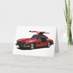 Carte Poster classique Mercedes Benz SLR300 Gullwing