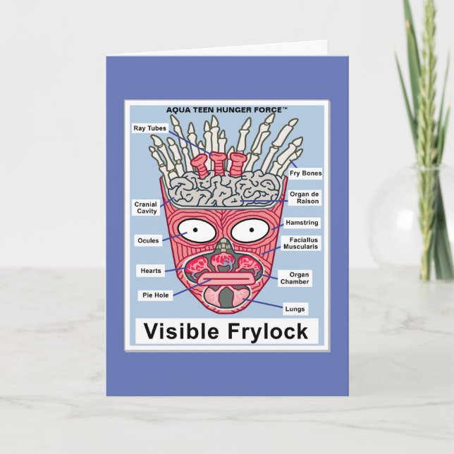 Carte Poster de l'Aqua Ado Hunger Force Visible Frylock (Devant)