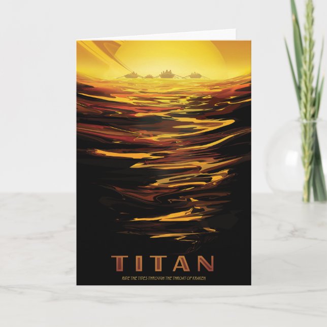 Carte Poster de l'espace rétro - La plus grande lune de  (Devant)