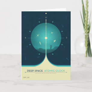 Carte Poster de l'horloge atomique Deep Space, version b