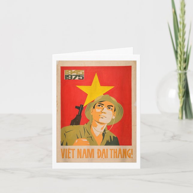 Carte Poster de propagande vietcone - Vietnam War Commun (Devant)