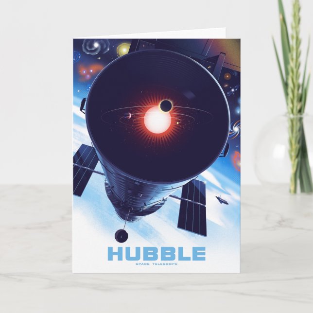 Carte Poster du télescope spatial Hubble. (Devant)
