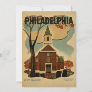Carte Poster vintage Philadelphie