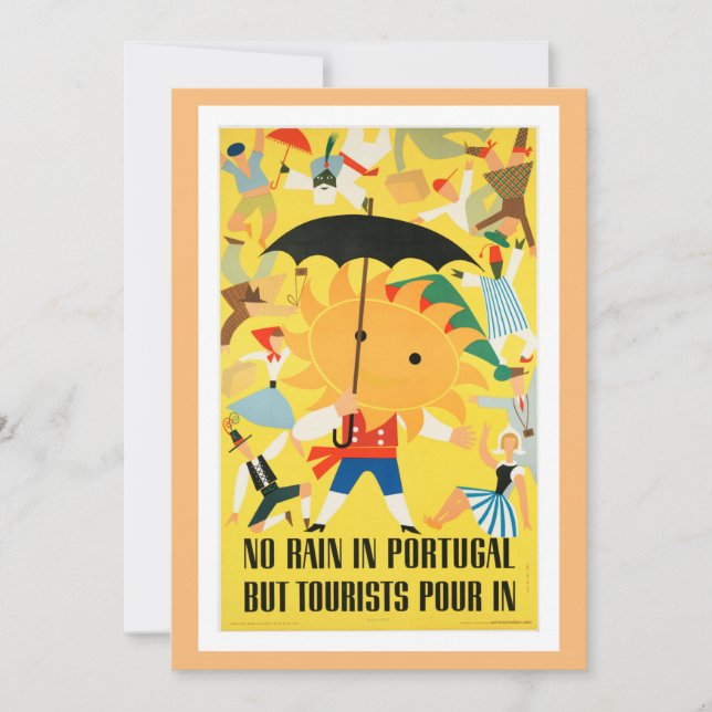 Carte Poster vintage Portugal Travel (Devant)