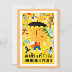 Carte Poster vintage Portugal Travel