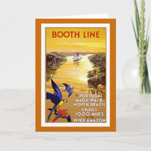 Carte Poster Vintage voyage "Booth Line"
