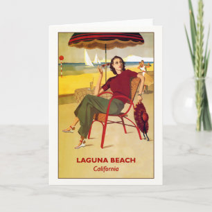 Carte Poster Vintage voyage de Laguna Beach, Californie
